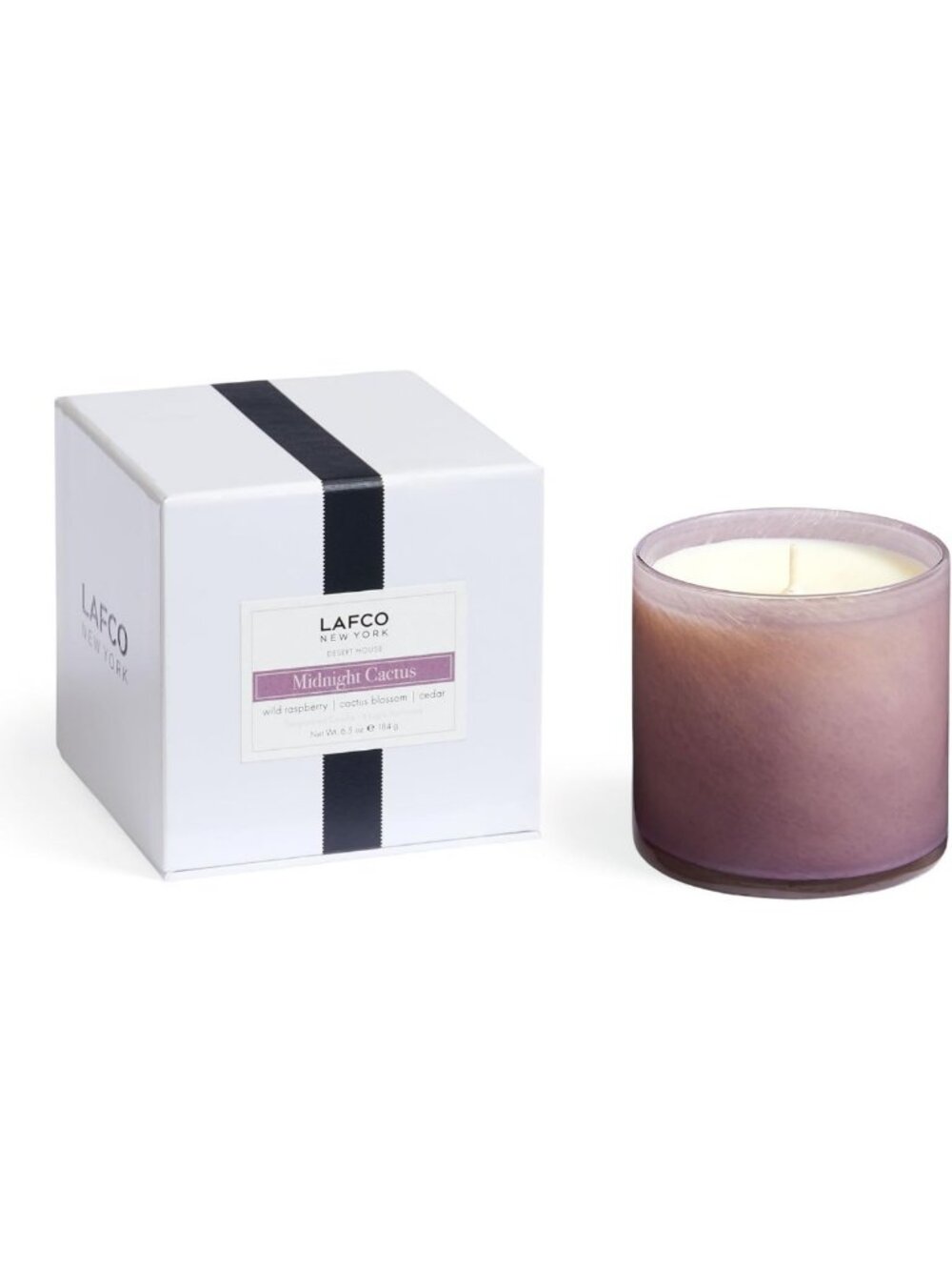Midnight Cactus Candle - 6.5 oz, 50-Hour Burn Time, Reusable Glass Vessel, USA